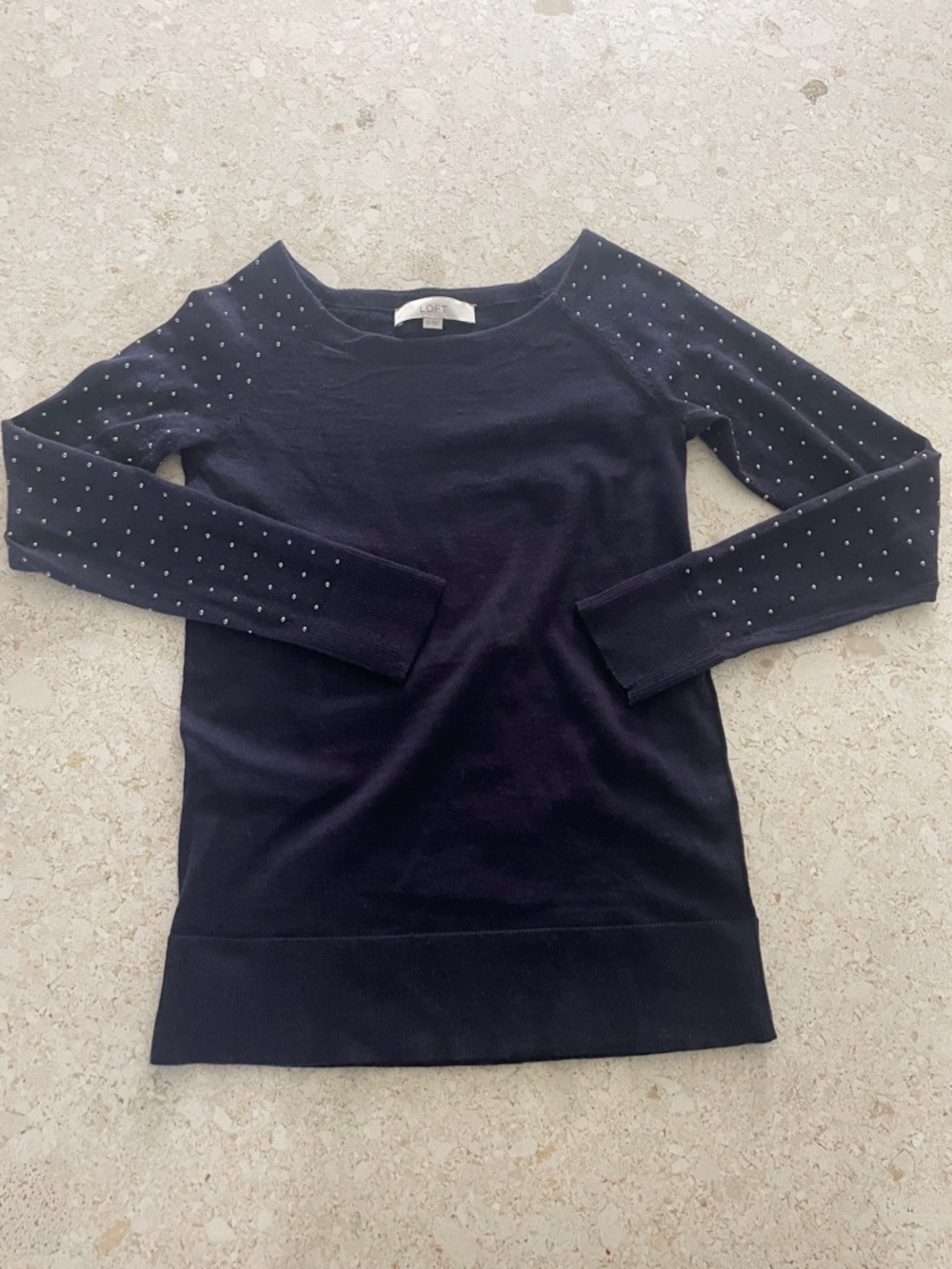LOFT Navy Crewneck Sweater